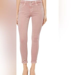 RTR  J Brand MidRise Capri Jeans In Vin Destruct Light Pink /Blush Pink Size 26